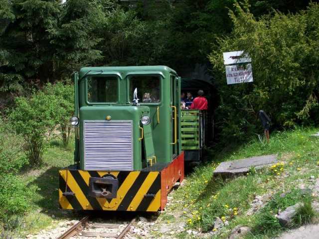 Behalad a szerelvény az alagútba.
