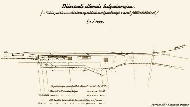 Diósviszlói állomás helyszínrajza