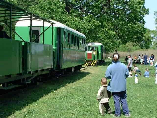 Gemenc-Dunapart megálló 2001 nyarán. A Pörbölyről és a Bárányfokról közlekedő személyvonatok megérkeztek. Ekkor még nem volt meg a második vágány