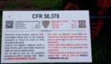 C.F.R 50.378 vagy 50.115 táblája. A tábla a füs...