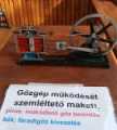 Gőzgép modell, a működés bemutatására